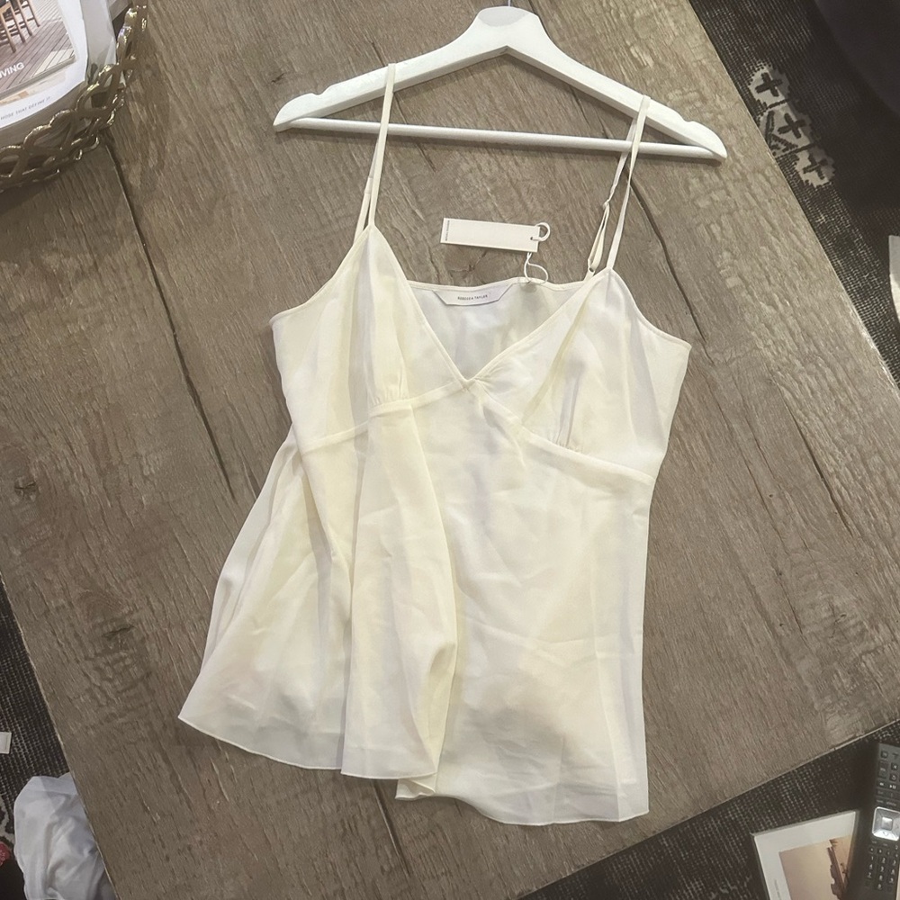 Rebecca Taylor Silk Cami in Ivory. - Picture 4 of 6